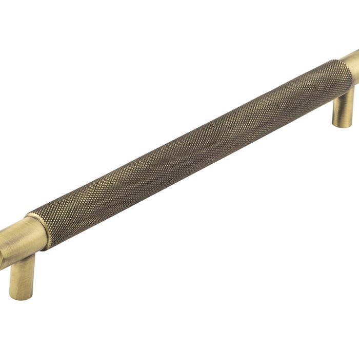 Frelan Hardware Hoxton Taplow Diamond Knurled Cabinet Pull Handle (224mm), Antique Brass – HOX2060AB