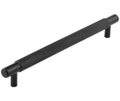 Frelan Hardware Hoxton Taplow Diamond Knurled Cabinet Pull Handle (224mm), Matt Black - HOX2060MB