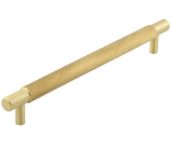 Frelan Hardware Hoxton Taplow Diamond Knurled Cabinet Pull Handle (224mm), Satin Brass - HOX2060SB