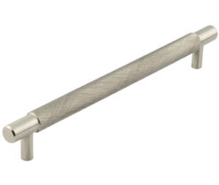 Frelan Hardware Hoxton Taplow Diamond Knurled Cabinet Pull Handle (224mm), Satin Nickel - HOX2060SN