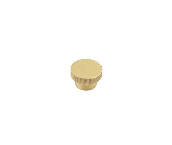 Frelan Hardware Hoxton Thaxted Line Knurled Cupboard Door Knob (40mm), Satin Brass – HOX240SB