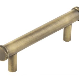 Frelan Hardware Hoxton Thaxted Line Knurled End Cap Cabinet Pull Handle (96mmc/c), Antique Brass – HOX250AB