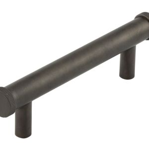 Frelan Hardware Hoxton Thaxted Line Knurled End Cap Cabinet Pull Handle (96mmc/c), Dark Bronze – HOX250DB