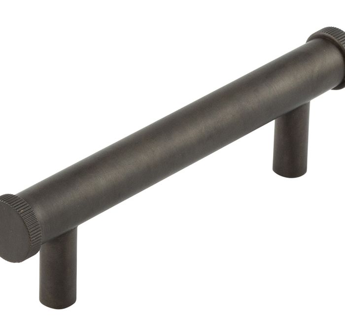 Frelan Hardware Hoxton Thaxted Line Knurled End Cap Cabinet Pull Handle (96mmc/c), Dark Bronze – HOX250DB