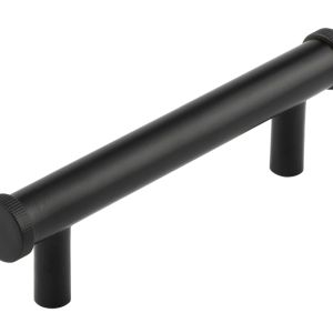 Frelan Hardware Hoxton Thaxted Line Knurled End Cap Cabinet Pull Handle (96mmc/c), Matt Black – HOX250MB
