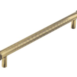 Frelan Hardware Hoxton Thaxted Line Knurled End Cap Cabinet Pull Handle (224mm c/c), Antique Brass – HOX260AB