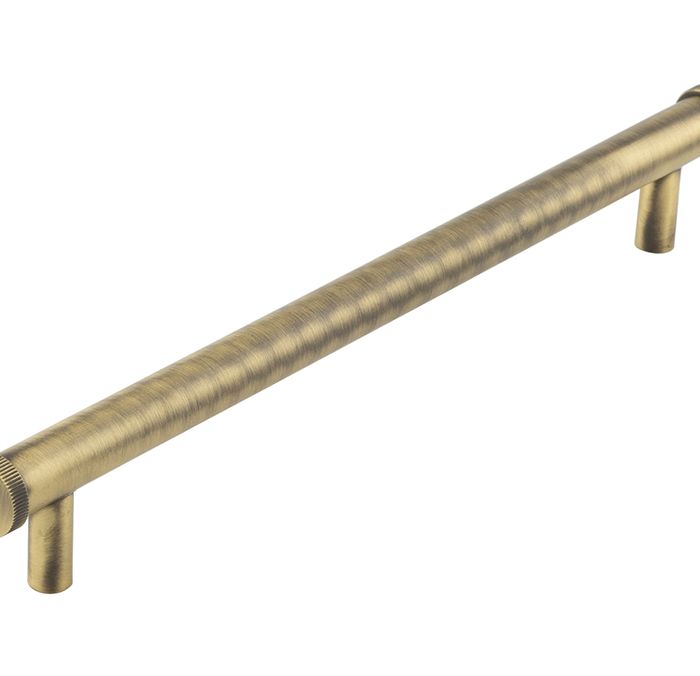 Frelan Hardware Hoxton Thaxted Line Knurled End Cap Cabinet Pull Handle (224mm c/c), Antique Brass – HOX260AB