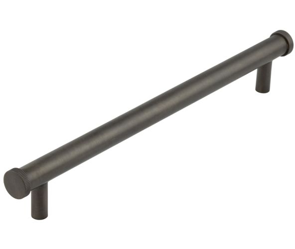 Frelan Hardware Hoxton Thaxted Line Knurled End Cap Cabinet Pull Handle (224mm c/c), Dark Bronze – HOX260DB