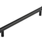 Frelan Hardware Hoxton Thaxted Line Knurled End Cap Cabinet Pull Handle (224mm c/c), Matt Black - HOX260MB