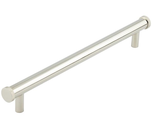 Frelan Hardware Hoxton Thaxted Line Knurled End Cap Cabinet Pull Handle (224mm c/c), Polished Nickel – HOX260PN