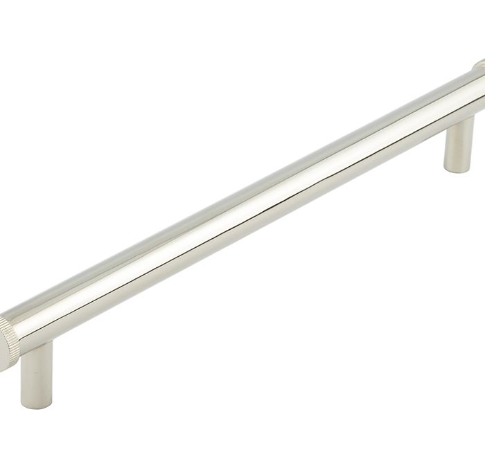 Frelan Hardware Hoxton Thaxted Line Knurled End Cap Cabinet Pull Handle (224mm c/c), Polished Nickel – HOX260PN
