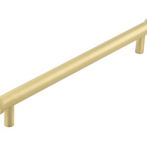 Frelan Hardware Hoxton Thaxted Line Knurled End Cap Cabinet Pull Handle (224mm c/c), Satin Brass – HOX260SB
