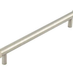 Frelan Hardware Hoxton Thaxted Line Knurled End Cap Cabinet Pull Handle (224mm c/c), Satin Nickel – HOX260SN