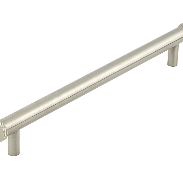 Frelan Hardware Hoxton Thaxted Line Knurled End Cap Cabinet Pull Handle (224mm c/c), Satin Nickel – HOX260SN