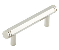 Frelan Hardware Hoxton Nile Hex Cabinet Pull Handle With End Step Detail (96mm), Polished Nickel - HOX350PN