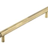 Frelan Hardware Hoxton Nile Hex Cabinet Pull Handle With End Step Detail (224mm c/c), Antique Brass - HOX360AB