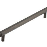 Frelan Hardware Hoxton Nile Hex Cabinet Pull Handle With End Step Detail (224mm c/c), Dark Bronze - HOX360DB