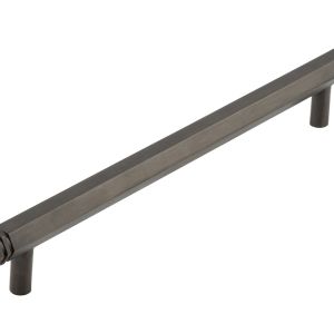 Frelan Hardware Hoxton Nile Hex Cabinet Pull Handle With End Step Detail (224mm c/c), Dark Bronze – HOX360DB