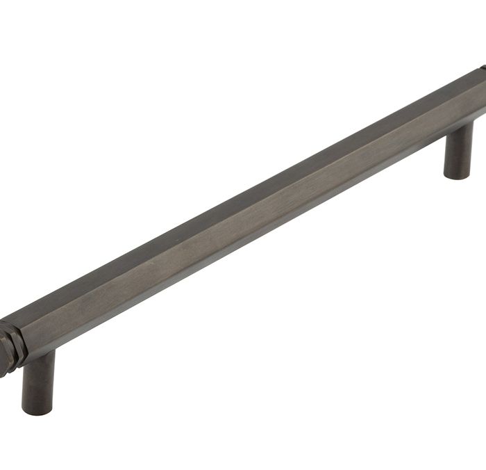 Frelan Hardware Hoxton Nile Hex Cabinet Pull Handle With End Step Detail (224mm c/c), Dark Bronze – HOX360DB