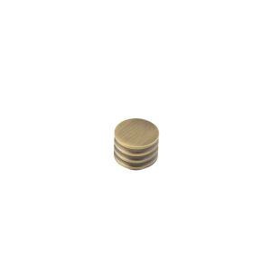 Frelan Hardware Hoxton Sturt Cupboard Door Knob With Grooved Detail (30mm), Antique Brass – HOX430AB