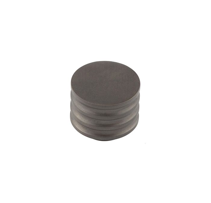 Frelan Hardware Hoxton Sturt Cupboard Door Knob With Grooved Detail (30mm), Dark Bronze – HOX430DB