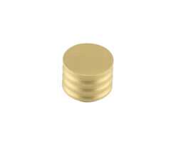 Frelan Hardware Hoxton Sturt Cupboard Door Knob With Grooved Detail (30mm), Satin Brass - HOX430SB