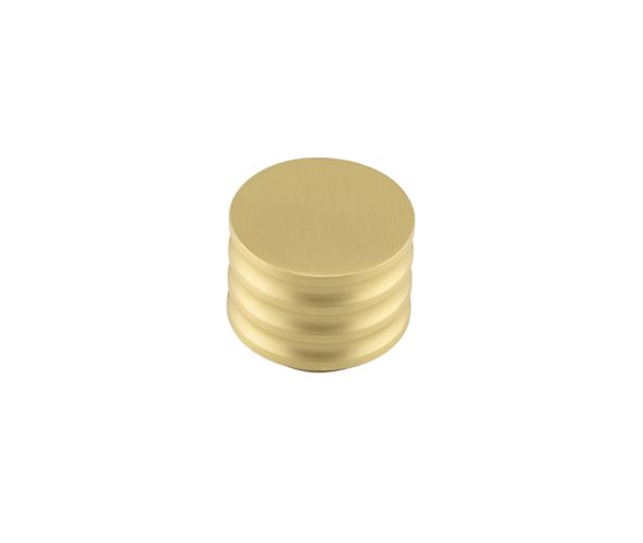 Frelan Hardware Hoxton Sturt Cupboard Door Knob With Grooved Detail (30mm), Satin Brass – HOX430SB