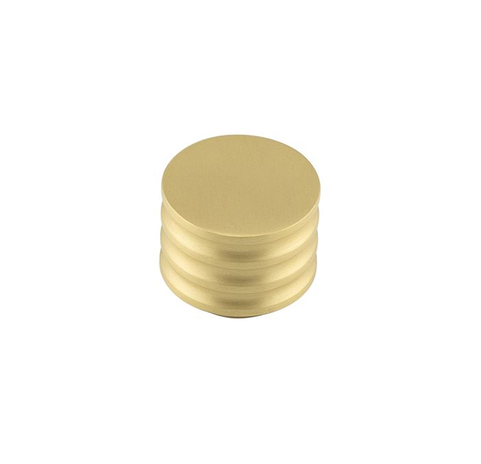 Frelan Hardware Hoxton Sturt Cupboard Door Knob With Grooved Detail (30mm), Satin Brass – HOX430SB