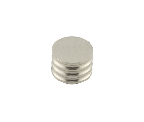 Frelan Hardware Hoxton Sturt Cupboard Door Knob With Grooved Detail (30mm), Satin Nickel – HOX430SN