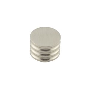 Frelan Hardware Hoxton Sturt Cupboard Door Knob With Grooved Detail (30mm), Satin Nickel – HOX430SN