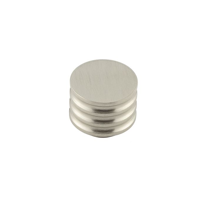 Frelan Hardware Hoxton Sturt Cupboard Door Knob With Grooved Detail (30mm), Satin Nickel – HOX430SN
