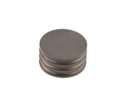 Frelan Hardware Hoxton Sturt Cupboard Door Knob With Grooved Detail (40mm), Dark Bronze - HOX440DB