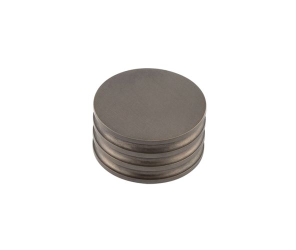Frelan Hardware Hoxton Sturt Cupboard Door Knob With Grooved Detail (40mm), Dark Bronze – HOX440DB