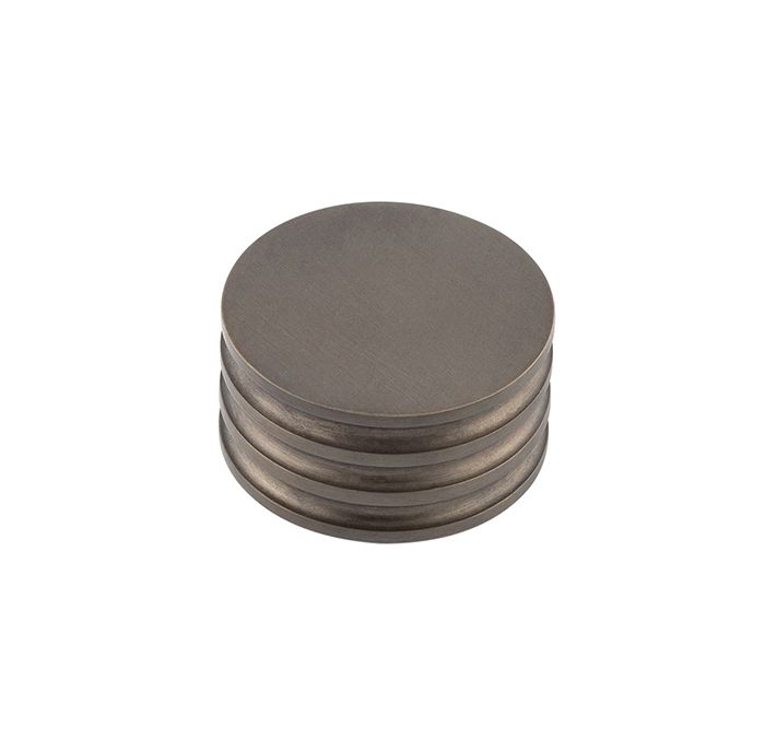 Frelan Hardware Hoxton Sturt Cupboard Door Knob With Grooved Detail (40mm), Dark Bronze – HOX440DB