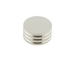 Frelan Hardware Hoxton Sturt Cupboard Door Knob With Grooved Detail  (40mm), Polished Nickel - HOX440PN