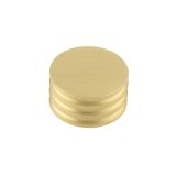 Frelan Hardware Hoxton Sturt Cupboard Door Knob With Grooved Detail (40mm), Satin Brass - HOX440SB