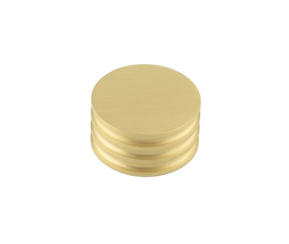 Frelan Hardware Hoxton Sturt Cupboard Door Knob With Grooved Detail (40mm), Satin Brass – HOX440SB