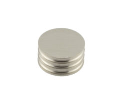 Frelan Hardware Hoxton Sturt Cupboard Door Knob With Grooved Detail (40mm), Satin Nickel - HOX440SN