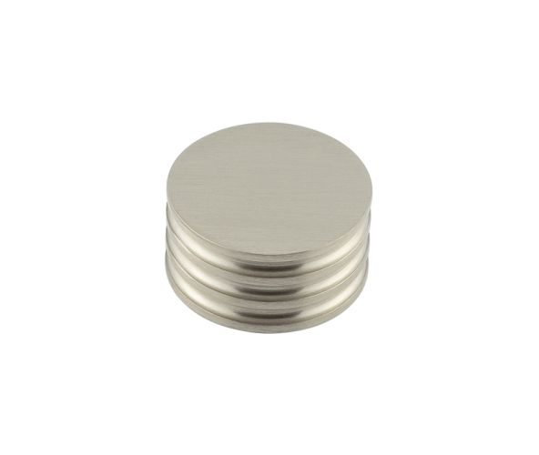 Frelan Hardware Hoxton Sturt Cupboard Door Knob With Grooved Detail (40mm), Satin Nickel – HOX440SN