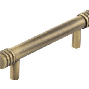 Frelan Hardware Hoxton Sturt Cabinet Pull Handle With Grooved Detail (96mm), Antique Brass – HOX450AB