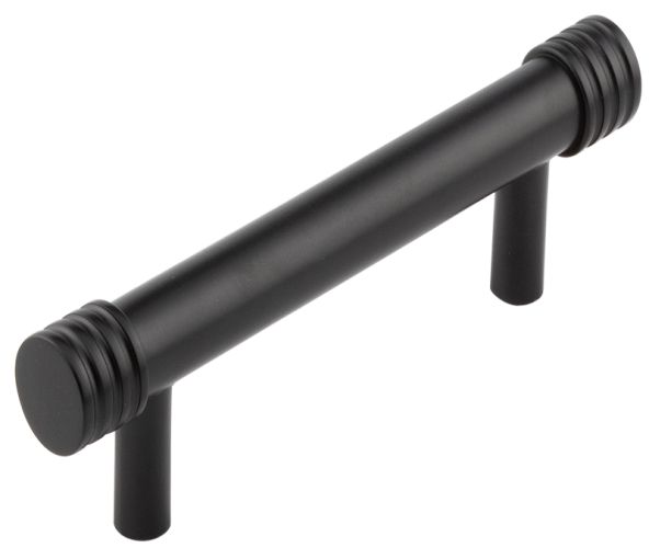 Frelan Hardware Hoxton Sturt Cabinet Pull Handle With Grooved Detail (96mm), Matt Black – HOX450MB