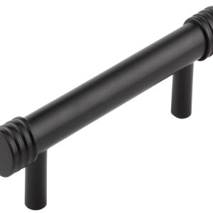 Frelan Hardware Hoxton Sturt Cabinet Pull Handle With Grooved Detail (96mm), Matt Black – HOX450MB