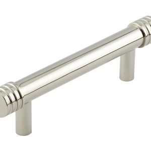 Frelan Hardware Hoxton Sturt Cabinet Pull Handle With Grooved Detail (96mm), Polished Nickel – HOX450PN