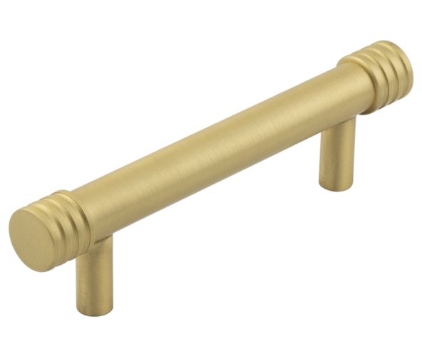 Frelan Hardware Hoxton Sturt Cabinet Pull Handle With Grooved Detail (96mm), Satin Brass – HOX450SB