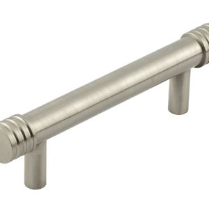 Frelan Hardware Hoxton Sturt Cabinet Pull Handle With Grooved Detail (96mm), Satin Nickel – HOX450SN
