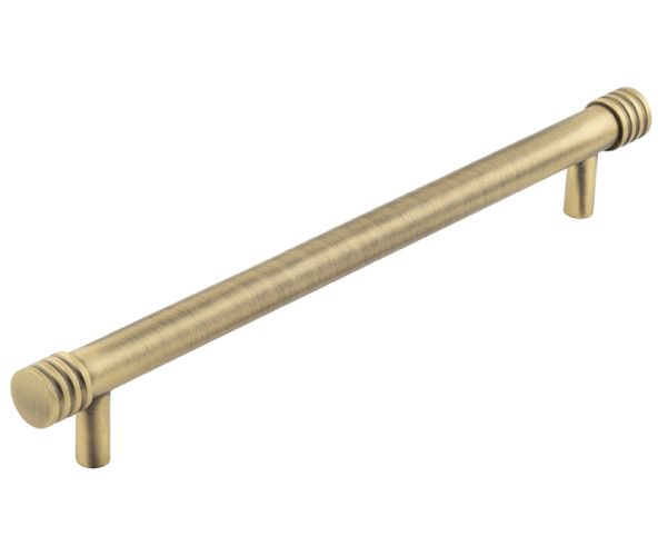 Frelan Hardware Hoxton Sturt Cabinet Pull Handle With Grooved Detail (224mm c/c), Antique Brass – HOX460AB
