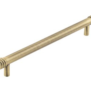 Frelan Hardware Hoxton Sturt Cabinet Pull Handle With Grooved Detail (224mm c/c), Antique Brass – HOX460AB