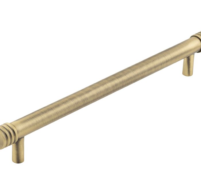 Frelan Hardware Hoxton Sturt Cabinet Pull Handle With Grooved Detail (224mm c/c), Antique Brass – HOX460AB