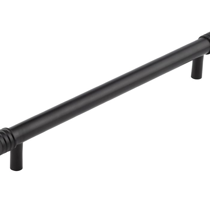 Frelan Hardware Hoxton Sturt Cabinet Pull Handle With Grooved Detail (224mm c/c), Matt Black – HOX460MB
