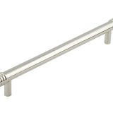 Frelan Hardware Hoxton Sturt Cabinet Pull Handle With Grooved Detail (224mm c/c), Polished Nickel - HOX460PN